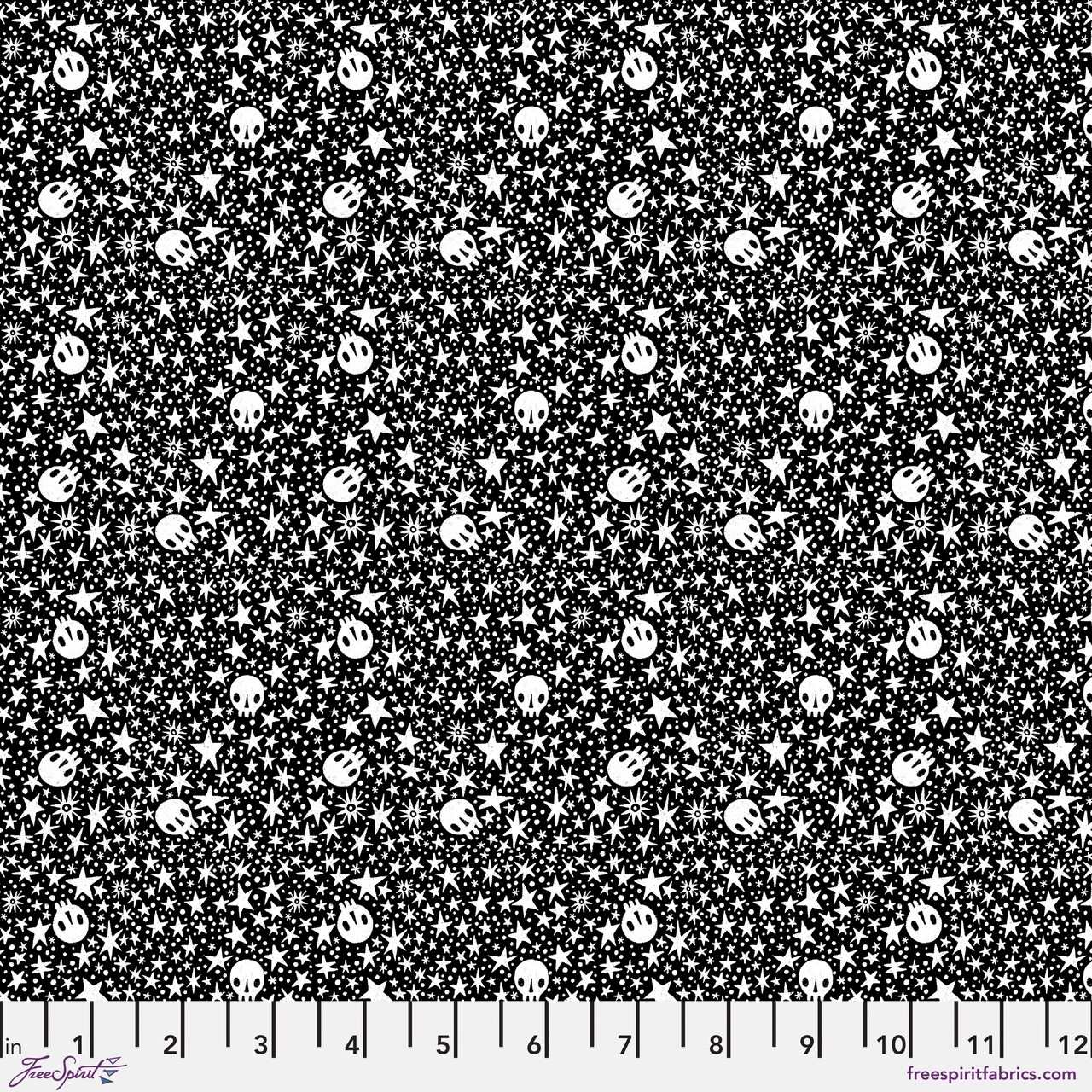 Starry Skulls in Black (pwcd146.xblack) | Witchy Ways | Cori Dantini | Free Spirit